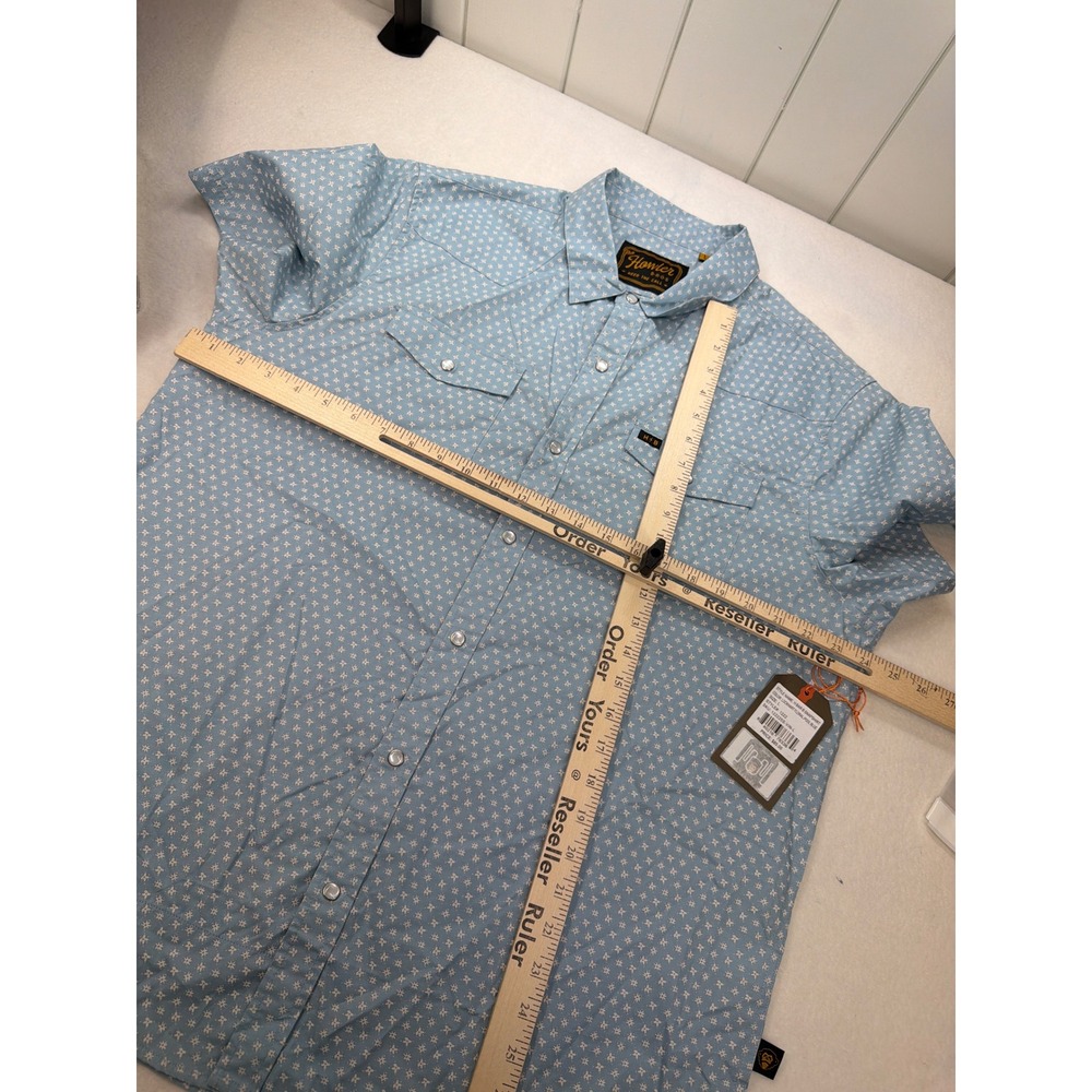 Howler Brothers Mens H Bar B SnapShirt Lockhart Floral Pool Blue Large NWT - Picture 9 of 9